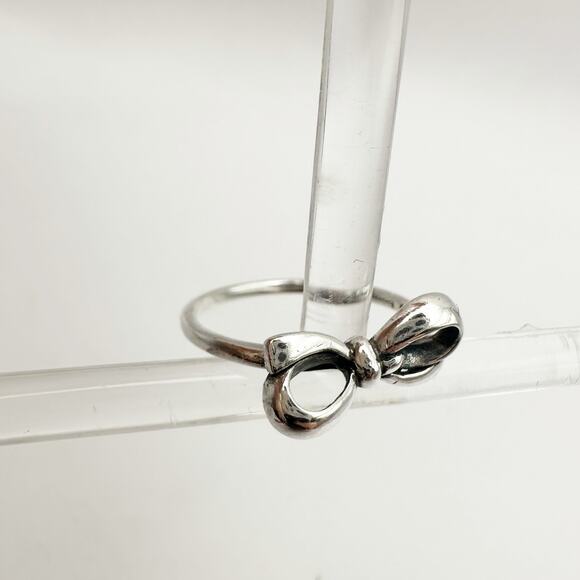 Boma BOW Ring Sterling Silver 925 Marked SIZE 7.75 Preppy Classic 7 3/4 - Picture 8 of 8